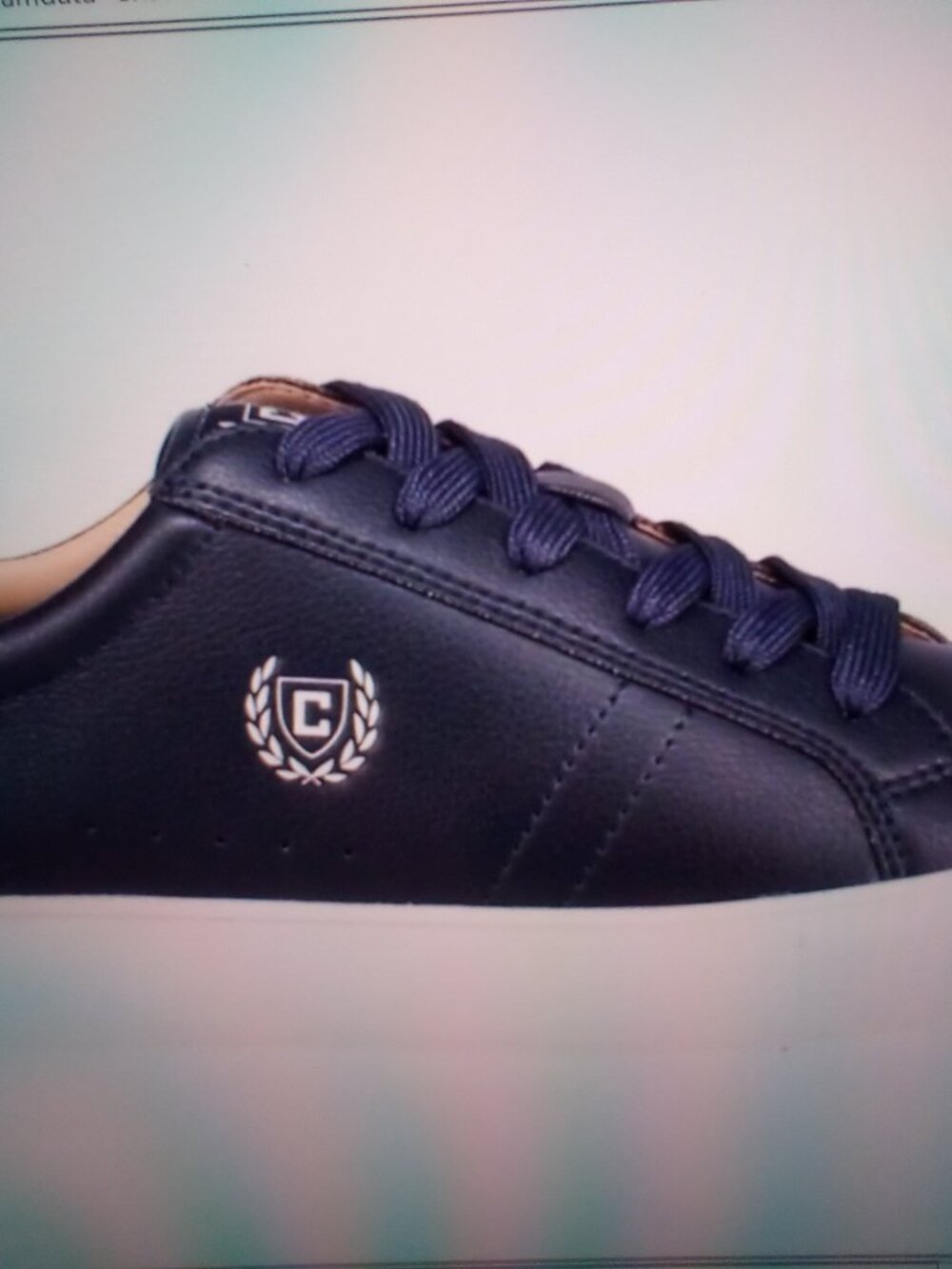 New Chaps Mens Navy Memory Foam Comfort Lace Up Sneakers Size 10 With Box!